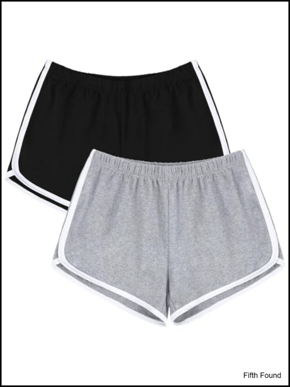 Cotton Spandex Women's Athletic Running Yoga Shorts Pack Of 2